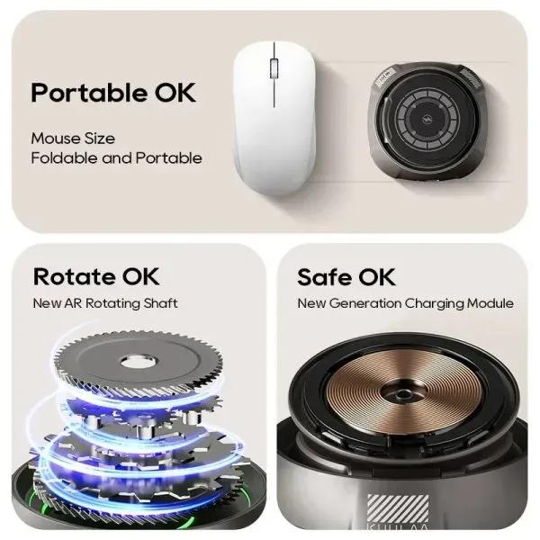 داک شارژ بی سیم  مدل CD72 قابل چرخش 3 در 1 image gallery