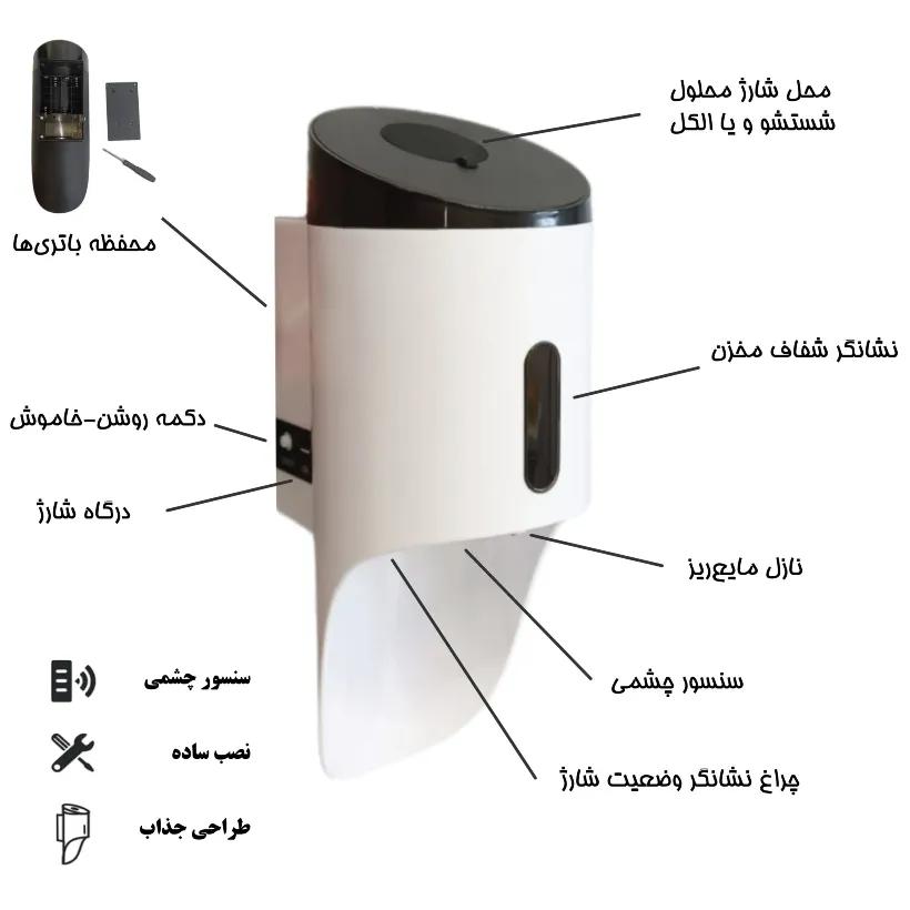 مایع ریز چشمی اتوماتیک دیواری Drop 700ml image gallery