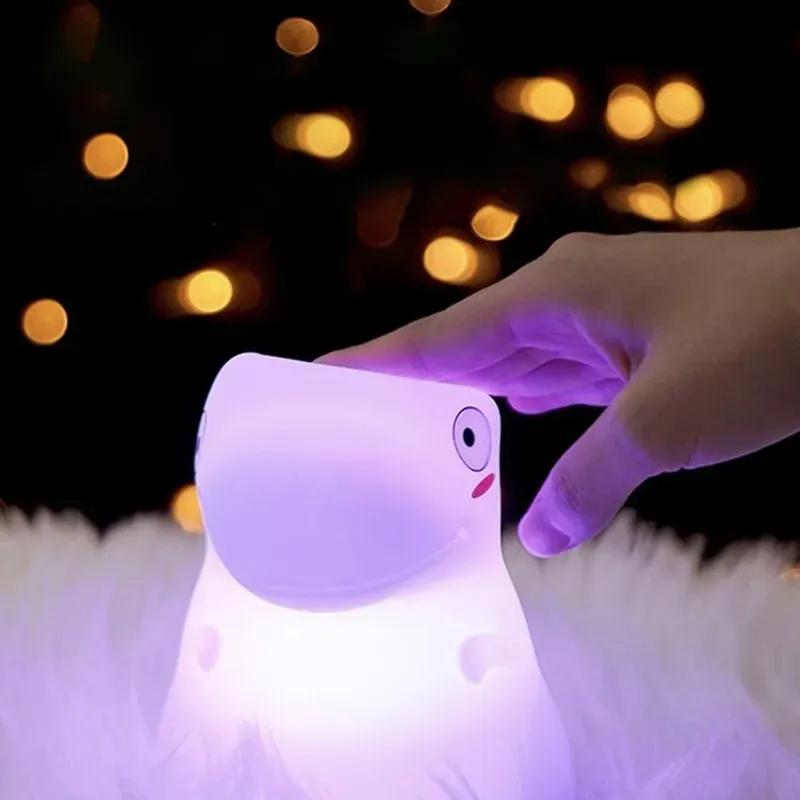 چراغ خواب سیلیکونی لمسی مدل دایناسور کارتونی image gallery