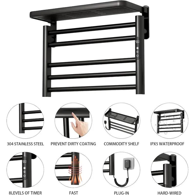 حوله خشک کن ریلی دیواری Crbohn مدل GN-9402  همراه با نمایش و تنظیم دما image gallery