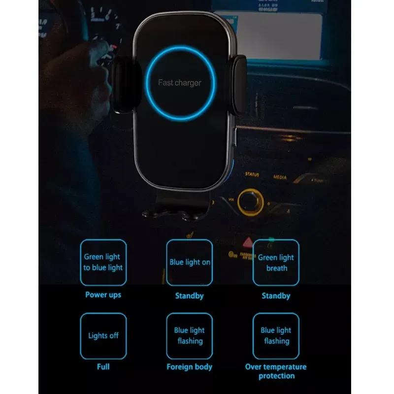 پایه نگهدارنده و شارژر بی‌سیم موبایل مدل Smart به همراه شارژر فندکی image gallery