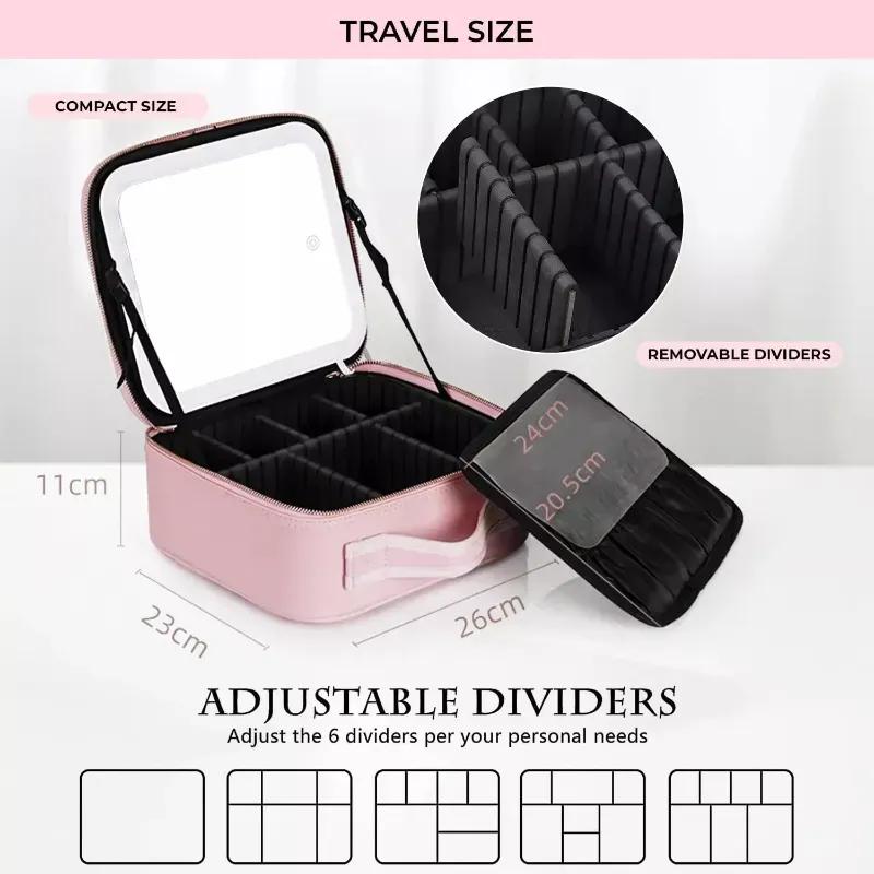 کیف آرایش و آینه رینگ لایت لمسی Tianci مدل MZB-B image gallery