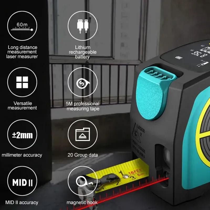 متر لیزری شیائومی مدل Mileseey DT10 2in1 image gallery