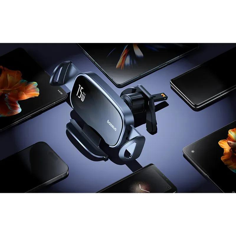 هولدر دریچه کولری و شارژر وایرلس بیسوس مدل 00- BS-CM029 LightChaser Series C40355901111 توان15 وات image gallery