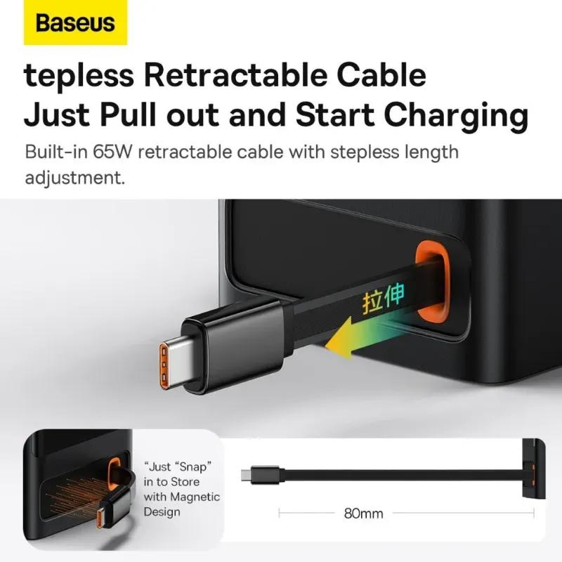 هاب شارژر 4 پورت بیسوس مدل PowerCombo PSLR000301 توان 65 وات image gallery