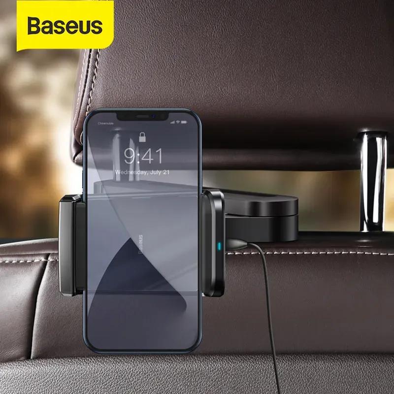 هولدر و شارژر وایرلس صندلی عقب بیسوس مدل Backseat Holder Wireless Charger WXHZ-01 توان 15 وات image gallery