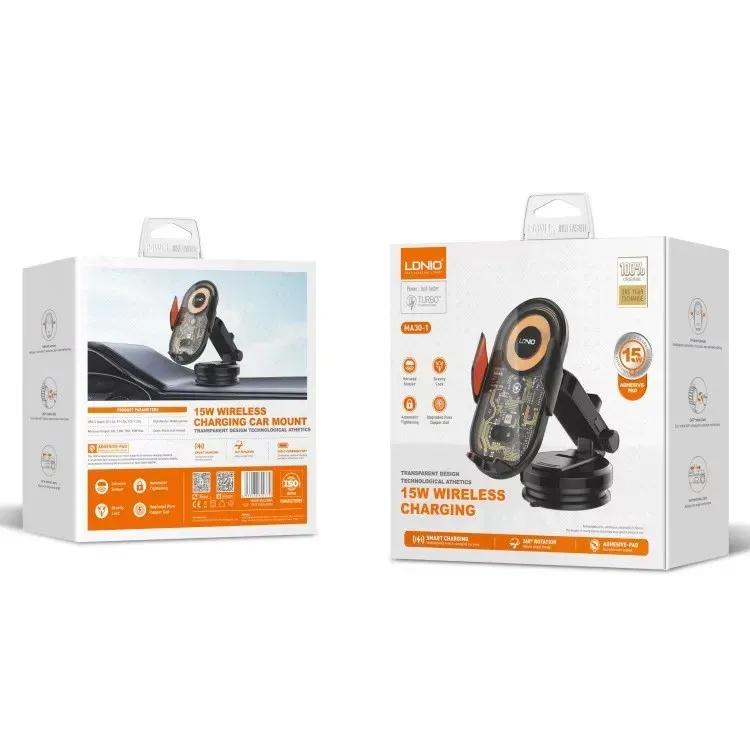 هولدر و شارژر وایرلس هوشمند الدینیو مدل  MA30-1 توان 15 وات image gallery