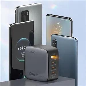 شارژر دیواری الدینیو مدل Q408 GaN توان 100 وات همراه با کابل image gallery