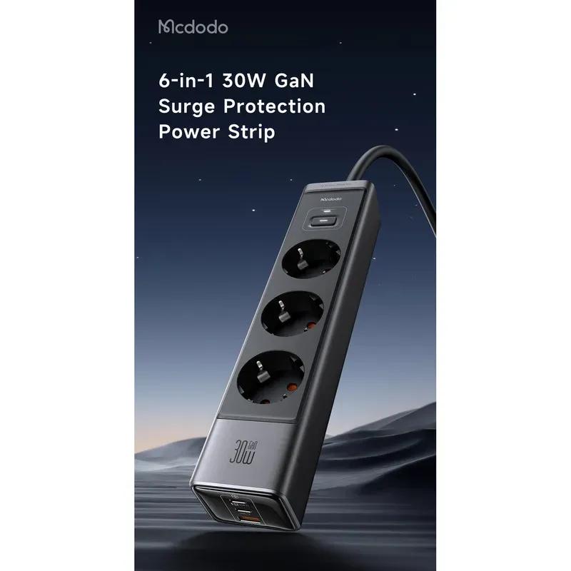 چند راهی برق و شارژر مک دودو مدل CH-062 GaN دارای 3 پورت image gallery