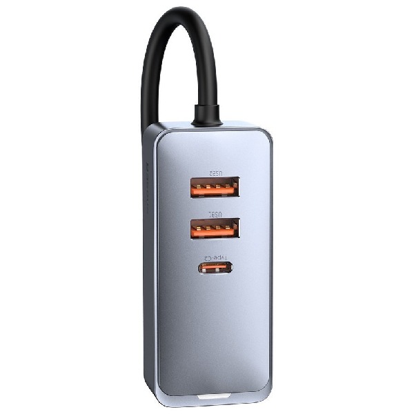 شارژر فندکی باسئوس مدل Share Together CCBX-120C2 CCBT-A0G Car Charger دارای 4 پورت و توان 120 وات image gallery