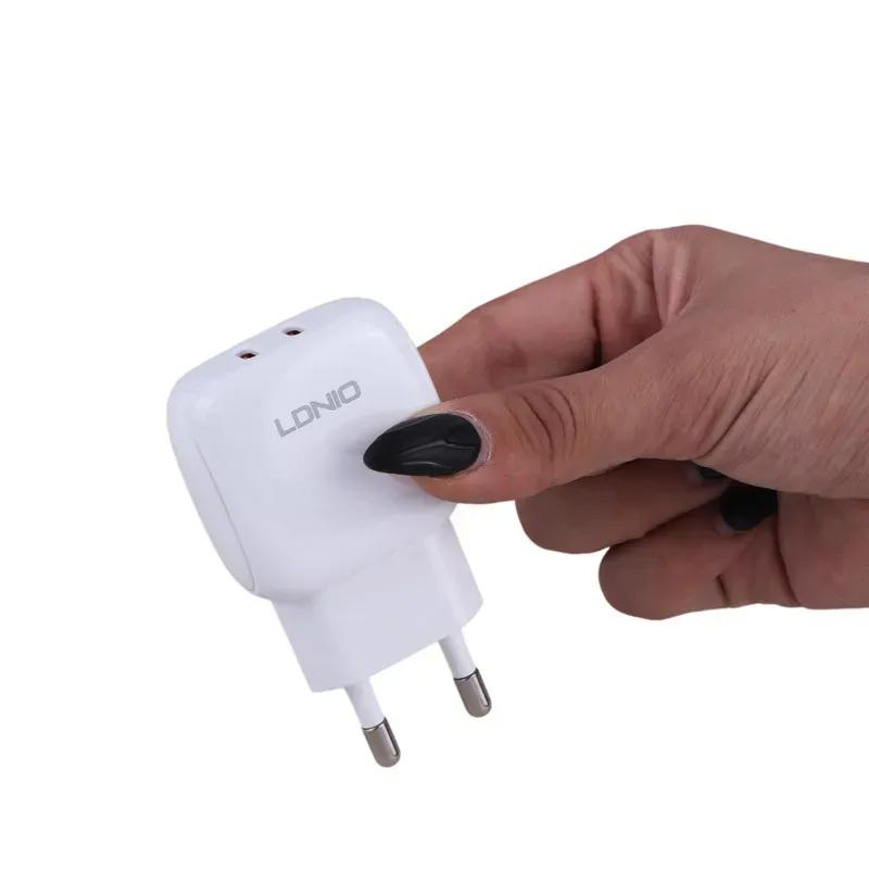 شارژر دیواری الدینیو مدل Q233 توان 30 وات همراه با کابل image gallery