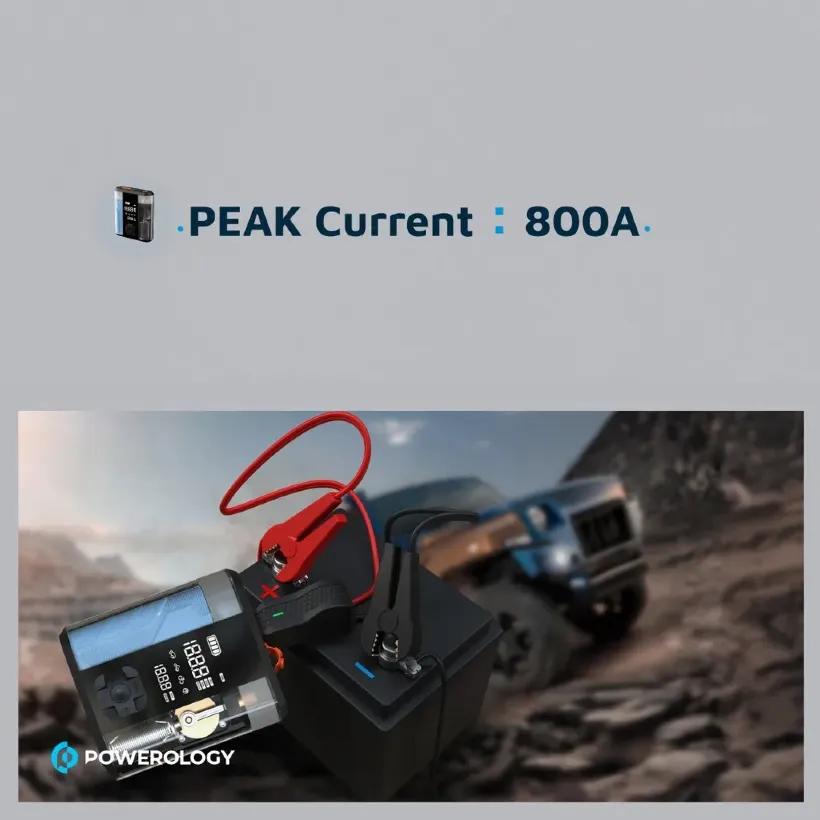 پاوربانک 8800 و کمپرسور باد و جامپ استارتر خودرو پاورولوژی مدل PPBCHA47-TP image gallery