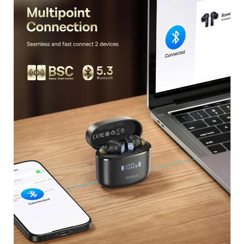 هندزفری بلوتوث دوگوش باسئوس مدل  35 Bowie A00073800123 image gallery