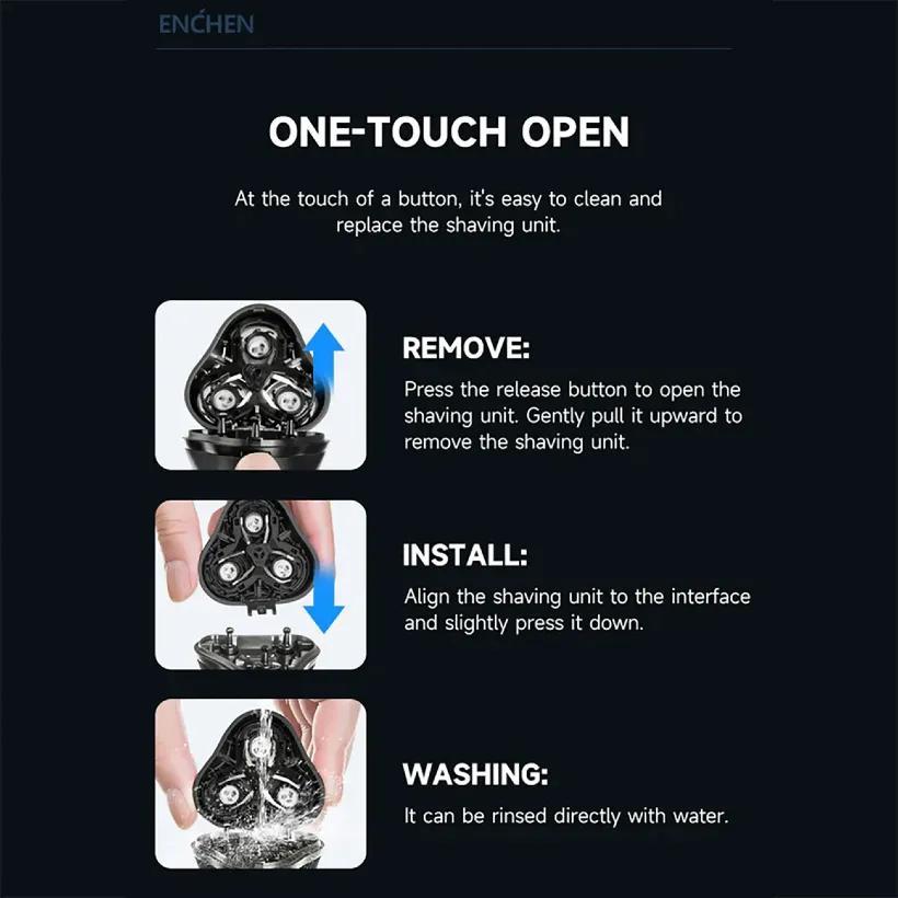 ریش تراش شیائومی Enchen مدل Blackstone 8 image gallery