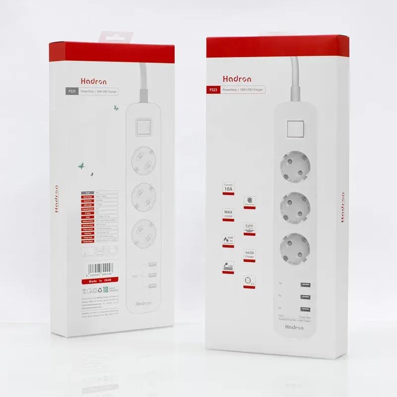 چند راهی برق و شارژر هادرون مدل P323 دارای 3 پورت image gallery