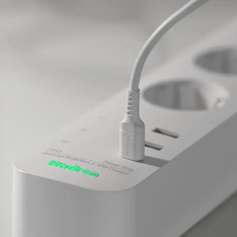 چند راهی برق و شارژر هادرون مدل P343 GAN دارای 3 پورت image gallery