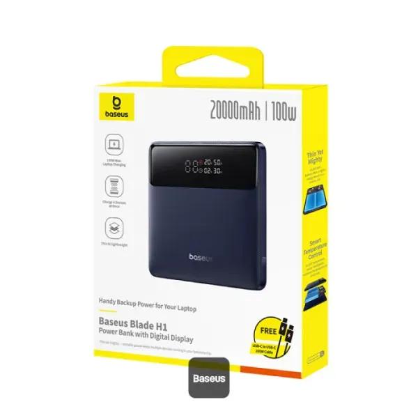 پاوربانک باسئوس مدل  Blade H1 P10021604123 ظرفیت 20000 میلی آمپر توان 100 وات image gallery