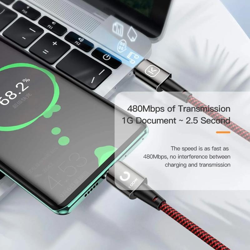 کابل مغناطیسی USB C-C کولا مدل KL-X30 طول ۱ متر ۱۰۰ وات  image gallery