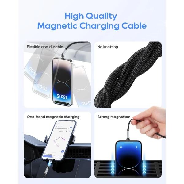 کابل شارژ مغناطیسی 6 در 1 کولا مدل KL-AC57  طول 1 متر ۱۵ وات image gallery