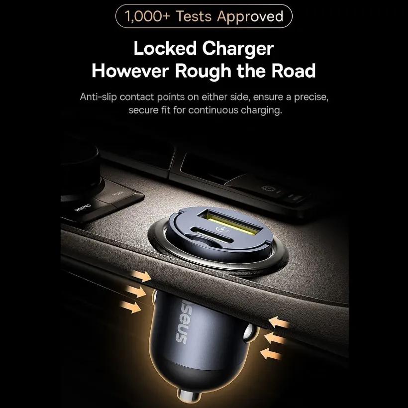 شارژر فندکی بیسوس مدل Tiny Star C00035001121-02 توان 30 وات image gallery