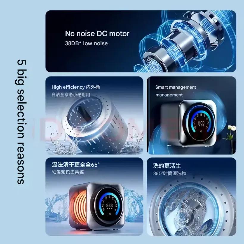 مینی واش دولگنه HEIMAO مدل SX همراه با خشک کن ظرفیت ۷ لیتر image gallery