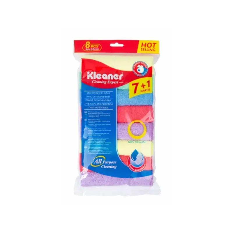 دستمال میکروفایبر Kleaner مدل GSG006 مجموعه ۸ عددی