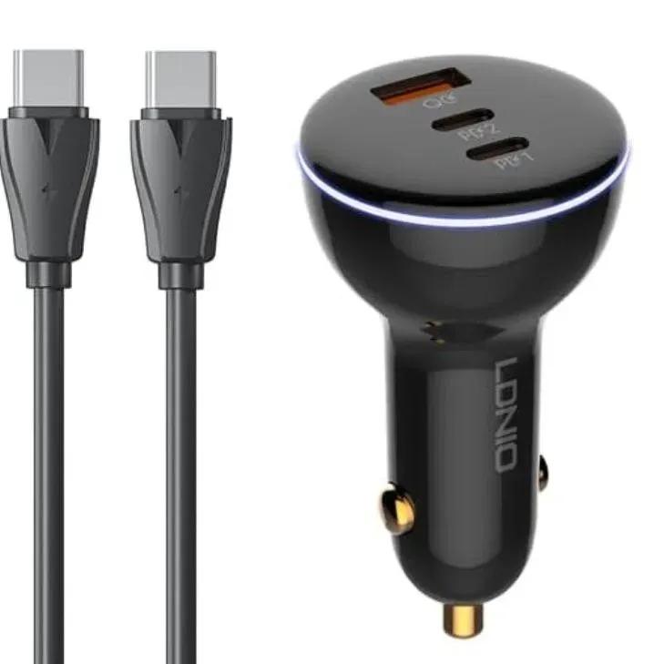 شارژر فندکی الدینیو مدل C102 توان 160 وات همراه با کابل