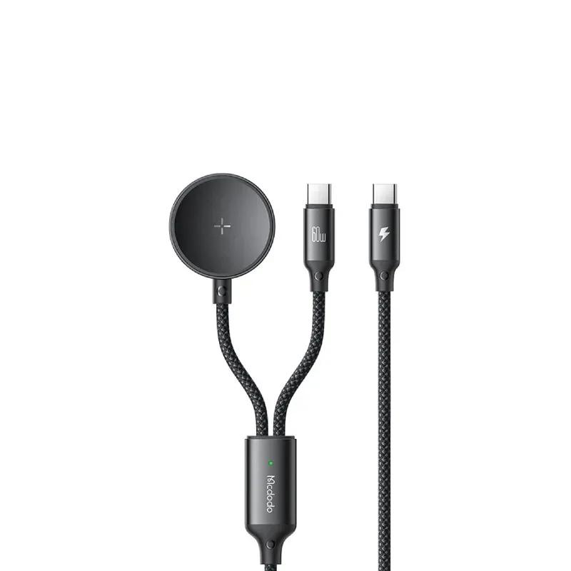 کابل Type-C به Type-C و شارژر گلکسی واچ مک دودو مدل CA-421 Cable Wireless Charger توان 60 وات