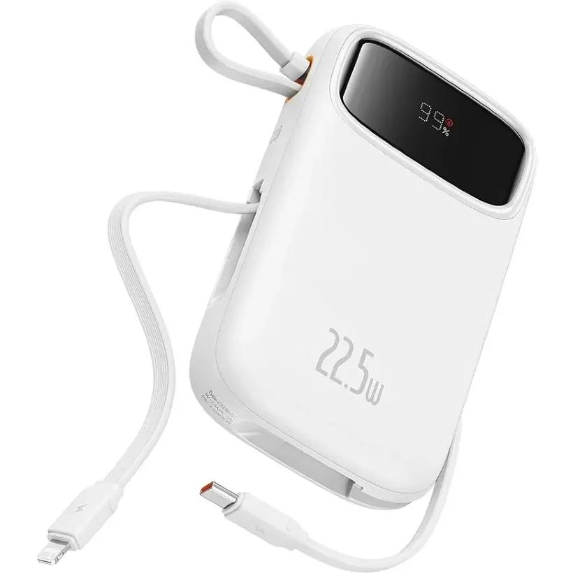 پاوربانک 20000 باسئوس مدل QPow 2 P10055009113-00 توان 30 وات با کابل متصل