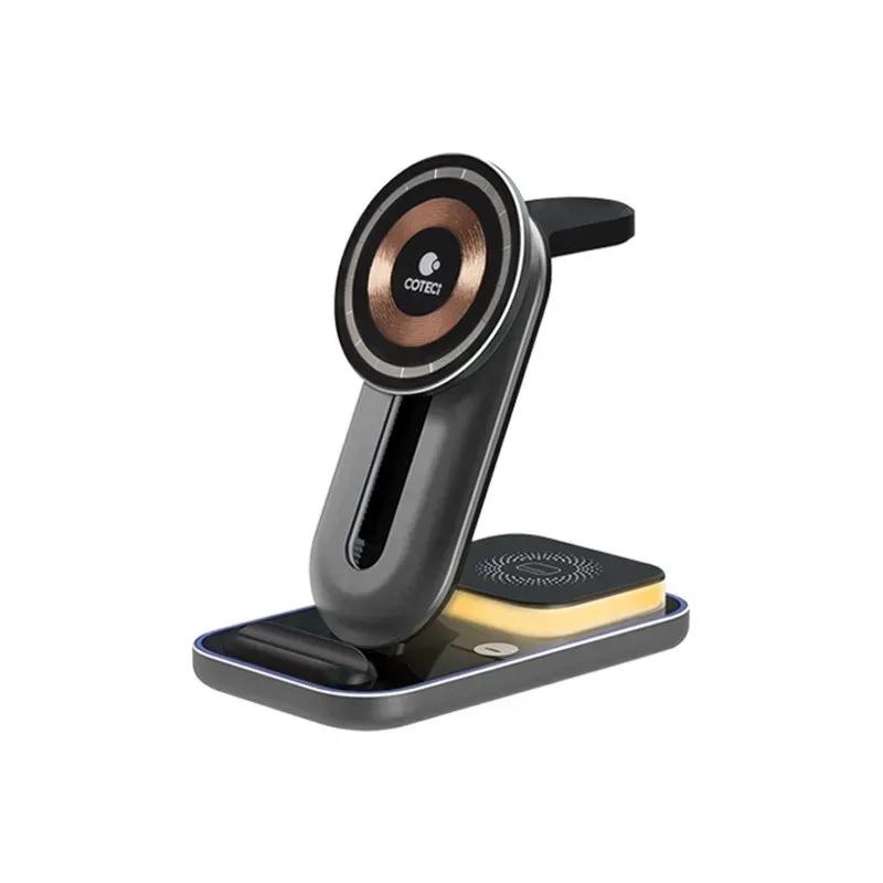 استند و شارژر وایرلس چندکاره مگنتی کوتتسی مدل BS-003 4 in 1