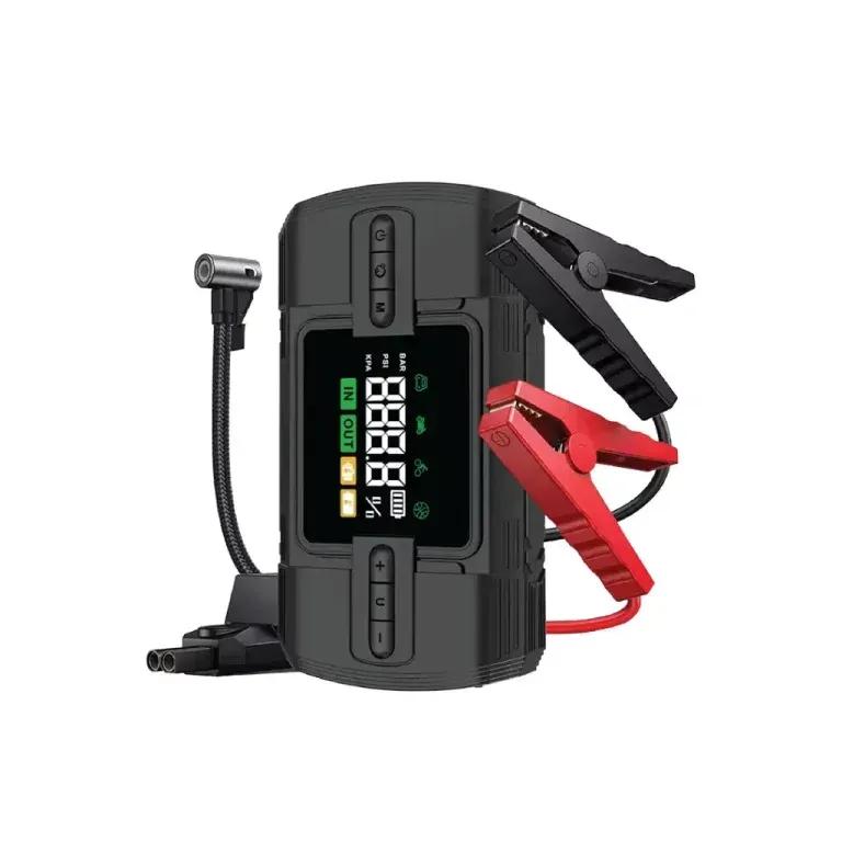 پاوربانک 12000 و کمپرسور باد و جامپ استارتر خودرو گرین لاین مدل 12V Jump Starter GN12VJUSTBK