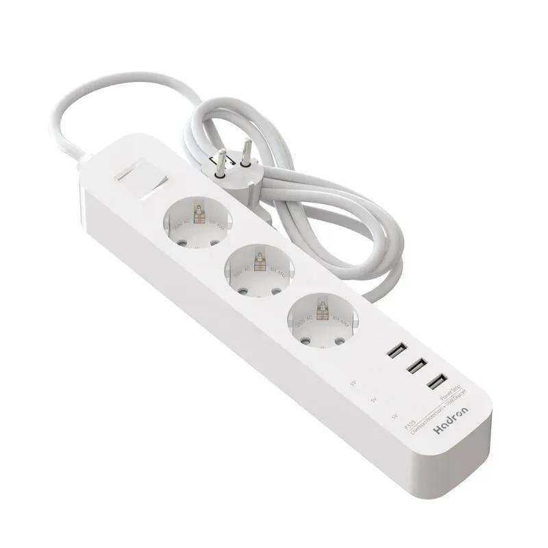 چند راهی برق و شارژر هادرون مدل P323 دارای 3 پورت