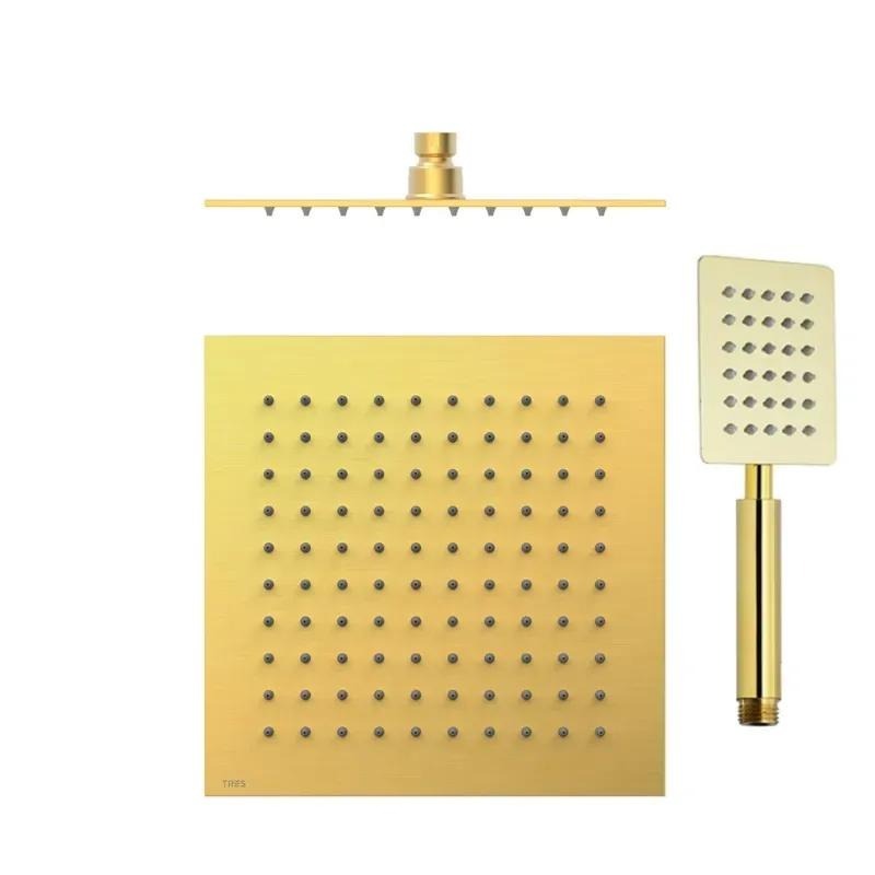 سردوش حمام مدل Flat Steel مجموعه دو عددی سایز ۳۰ سانتی متر 