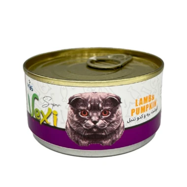کنسرو گربه بالغ وکسی طعم گوشت بره و کدو تنبل 110g