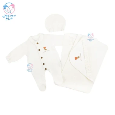 سه تیکه سرهمی و پتو و کلاه سونور بیبی Sevnur Baby 536568