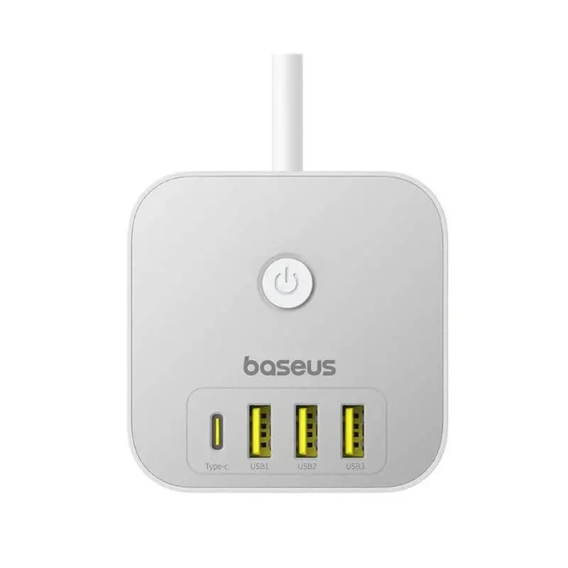 شارژر رومیزی 7 پورت باسئوس مدل PowerCombo Cube 3AC+3U+1C  توان 20 وات طول کابل 1.5 متر